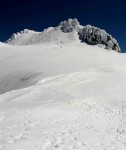 The rimed summit of Mt Shasta